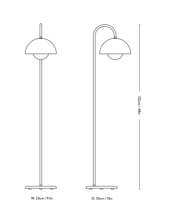 &Tradition Flowerpot VP12 Floor Lamp